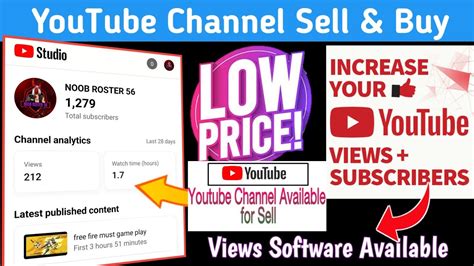 youtube chanel for sale
